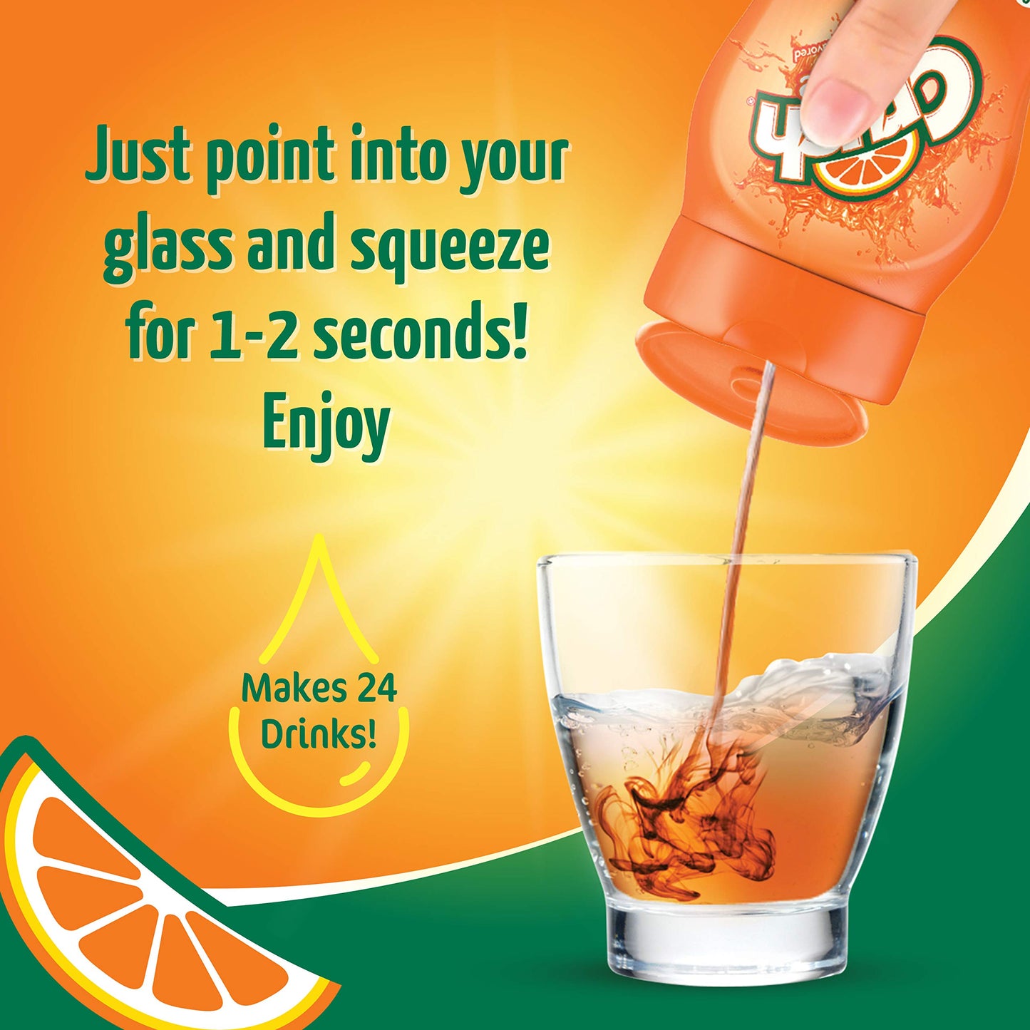Crush, Orange, Liquid Water Enhancer – New, Better Taste! (4 Bottles, Makes 96 Flavored Water Drinks) – Sugar Free, Zero Calorie