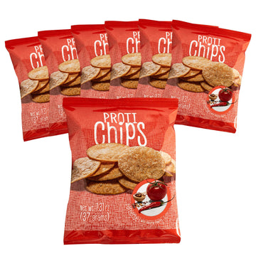 Proti-Thin Barbecue Proti Protein Chips, 14G Protein, Low Calorie, Low Carb, Low Fat, Sugar Free, High Fiber, No Gluten Ingredients, Healthy Snack Chips, 7 Single Serving Bags