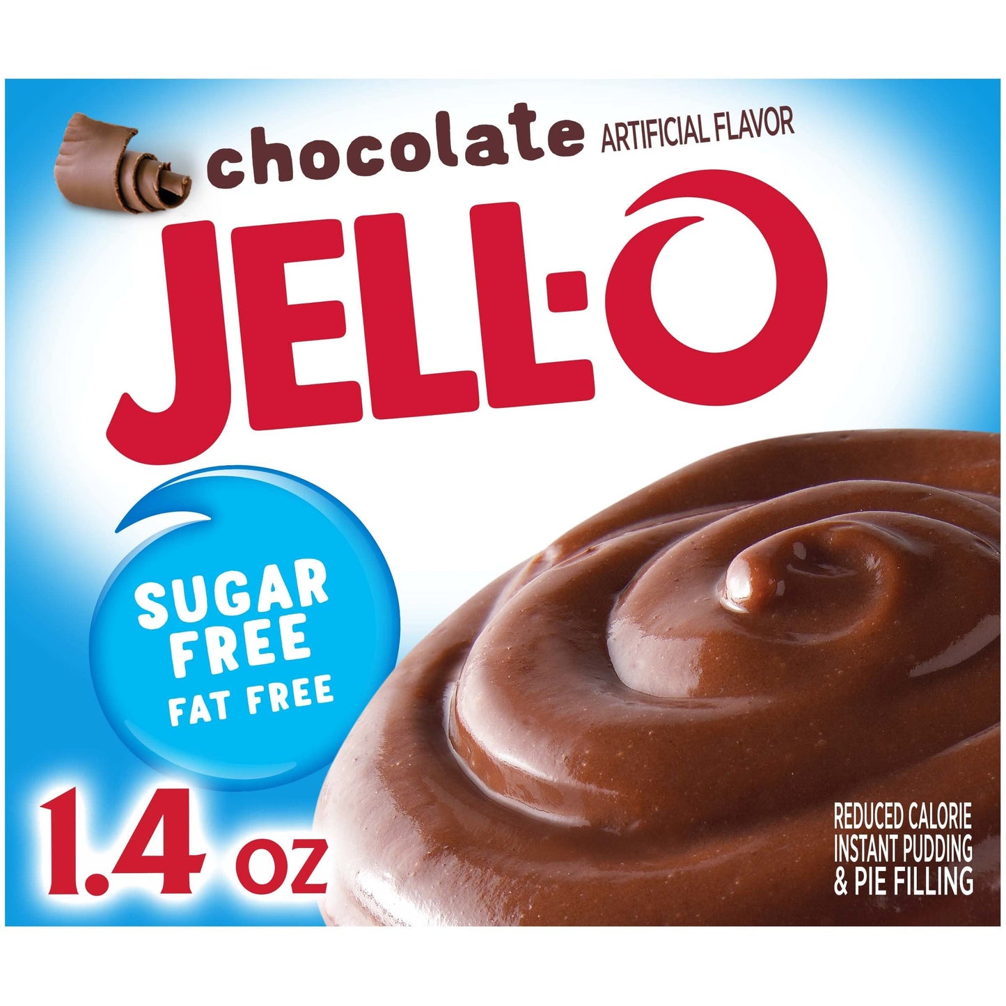 HEINZ Jell-O Instant Chocolate Pudding & Pie Filling, Sugar & Fat Free, 1.4 Oz, Pack of 24