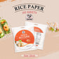 52Usa Rice Paper, 3 Pack, Rice Paper Wrappers, Fresh Spring Roll Wrappers & Dumplings-102 Sheets, Gluten-Free Wonton Wrappers, V