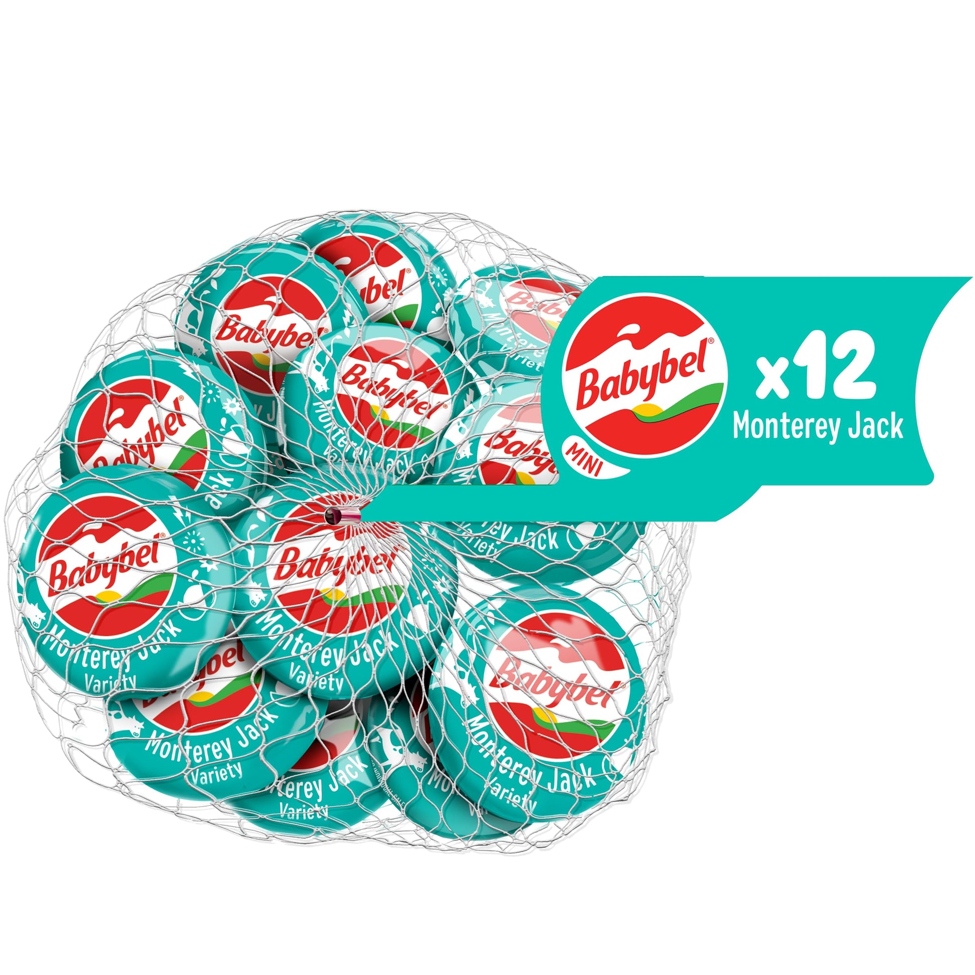 Mini Babybel Monterey Jack Snack Cheese, 12 Pack (8.5 oz)