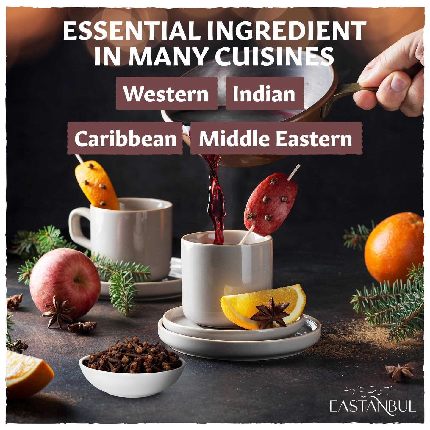 Eastanbul Whole Cloves, Cloves Whole, Mediterranean Clove for Hair Growth, Natural Dried Cloves Spice, Clavos de Olor, Vegan Clo