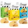 Dewey's Bakery Meyer Lemon, Key Lime and Vanilla Moravian Cookie Thin Variety Pack, Bakery Fresh with Real Simple Ingredients, L