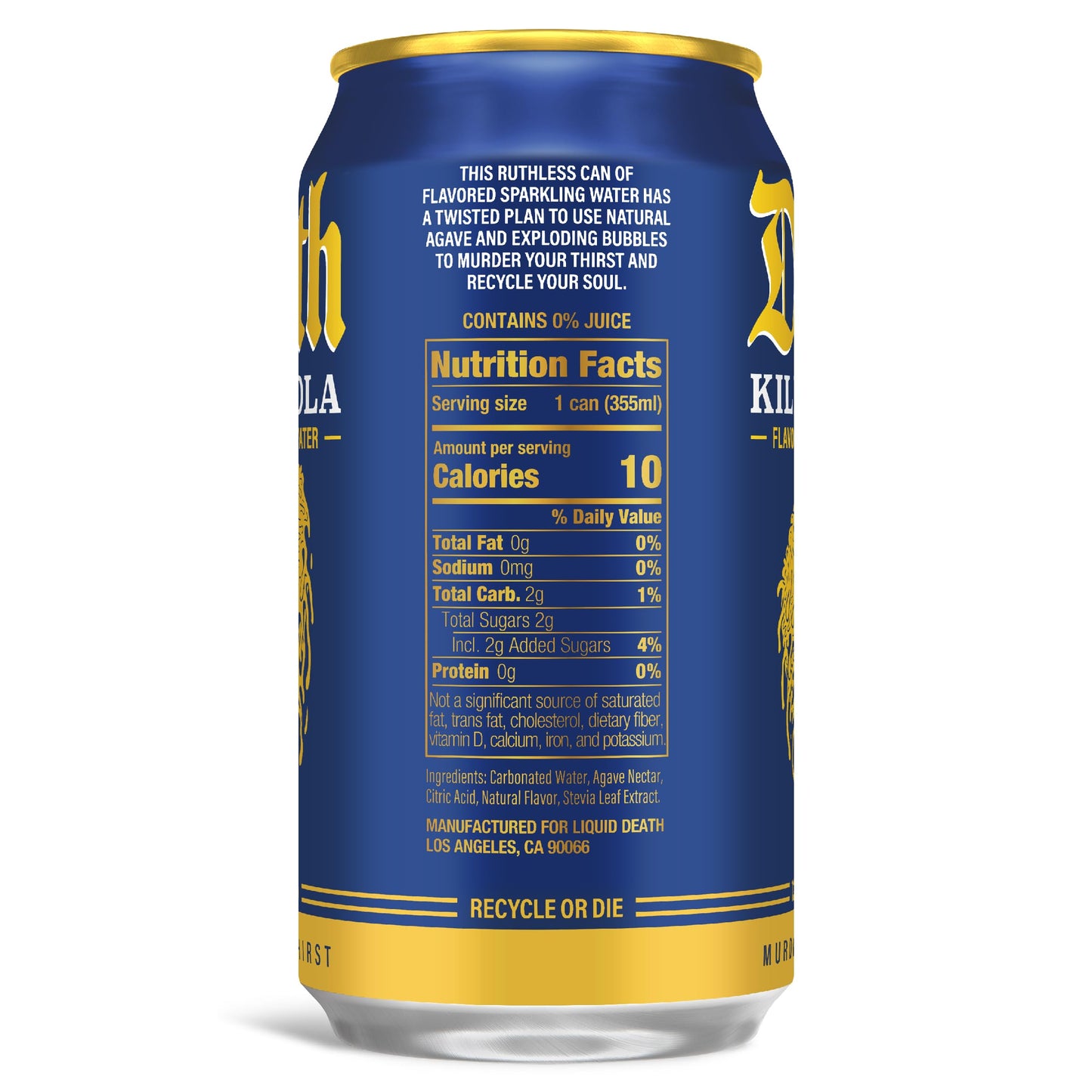 Liquid Death reduceer Cola Sparkling Water, 12-Pack of 12oz Cans, Low Sugar, No Artificial Sweeteners