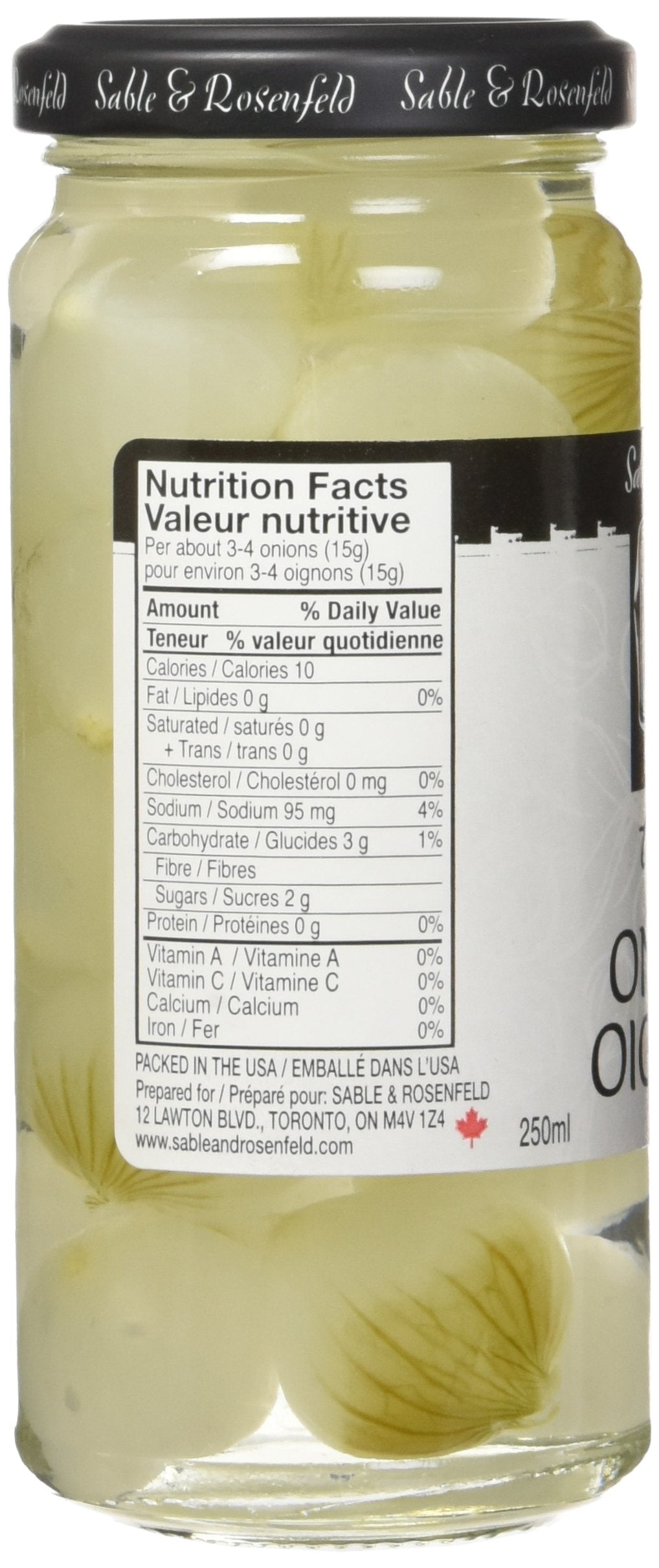 Sable & Rosenfeld Vermouth Tipsy Onions, 5-Ounce Glass Jars, Pack of 6