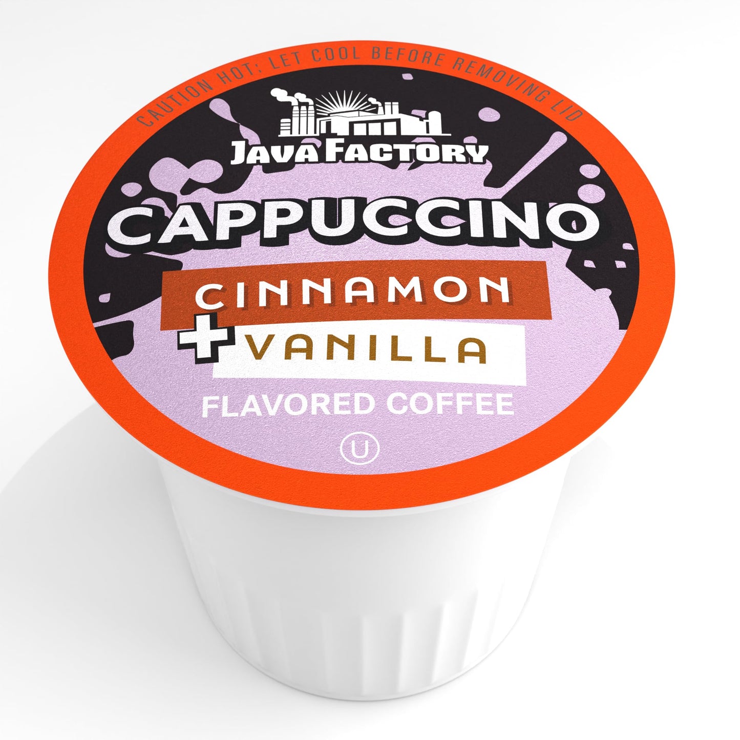Java Factory Coffee Pods Vanilla Cream And Cinnamon Flavored Coffee For Keurig K Cup Malt-Inspired, Cappuccino, 80 Count