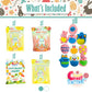 Easter Snack Basket With Liner (50 Count) Filled With Treats, Candy, Peelable Gummies, Marshmallow Gummies, Bunny And More, Grea