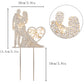 Mr And Mrs Cake Topper Rhinestone Crystal Metal Love Wedding Cake Topper Funny Bride And Groom, Gold