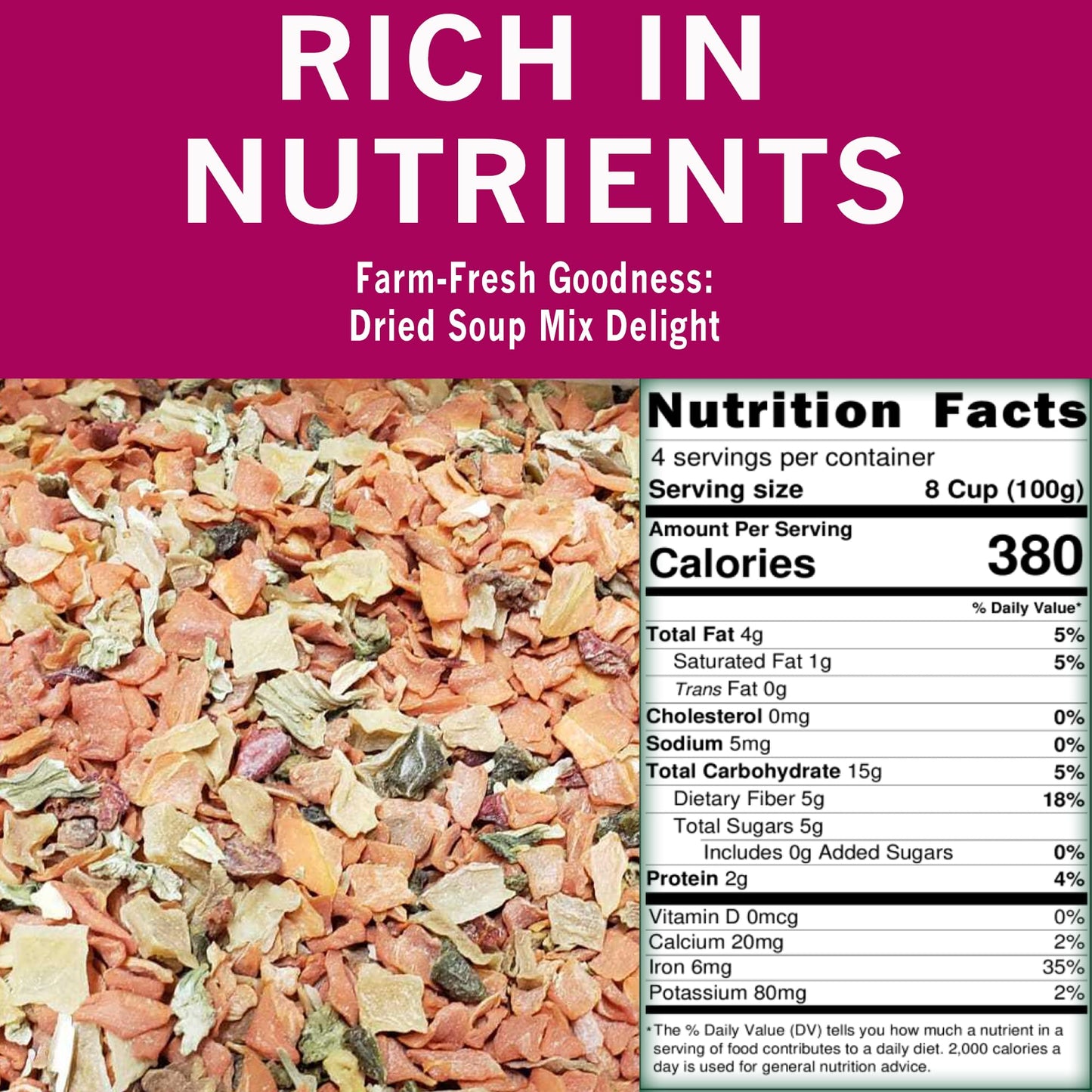 Spices Village Dried Ramen Toppings [ 1 Lb ] - Dehydrated Vegetables Mixed Vegetables Flakes, Mix Of Carrot, Onion, Red & Green