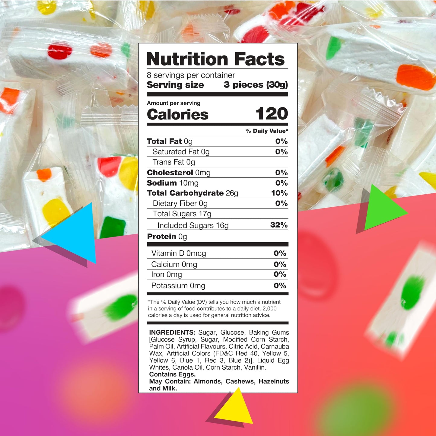 Jujube Nougat Candy | 9 Ounce Bag | Fruity Jelly Bits - Approx. 25 Count