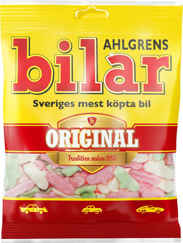 Ahlgrens Bilar Original Swedish Chewy Candy Sweets Bag 125G.
