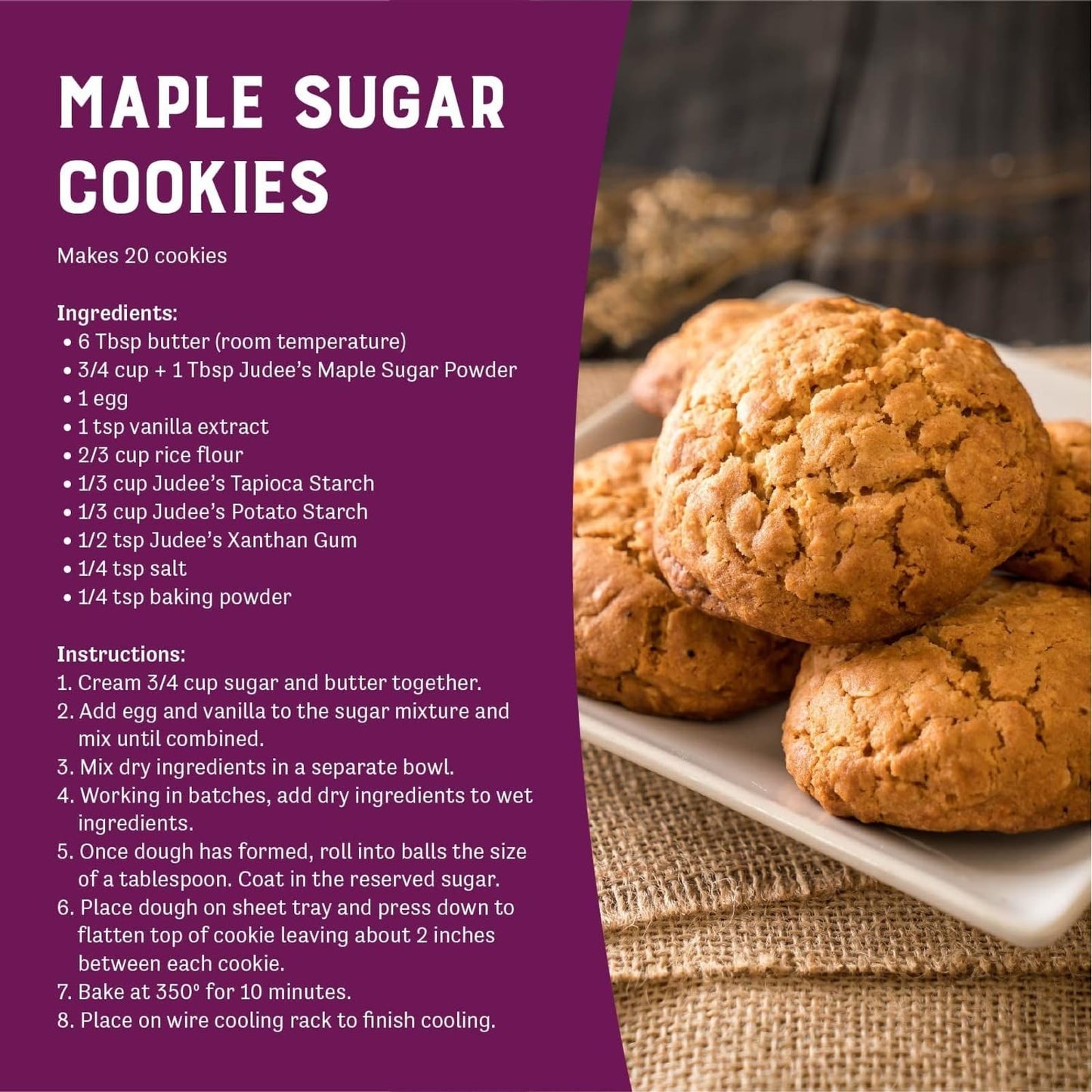 Judees Powdered Maple Sugar 11.25 oz - Confectioners Sugar from Maple Syrup - 100% Non-GMO, Gluten-Free, and Nut-Free - Great fo