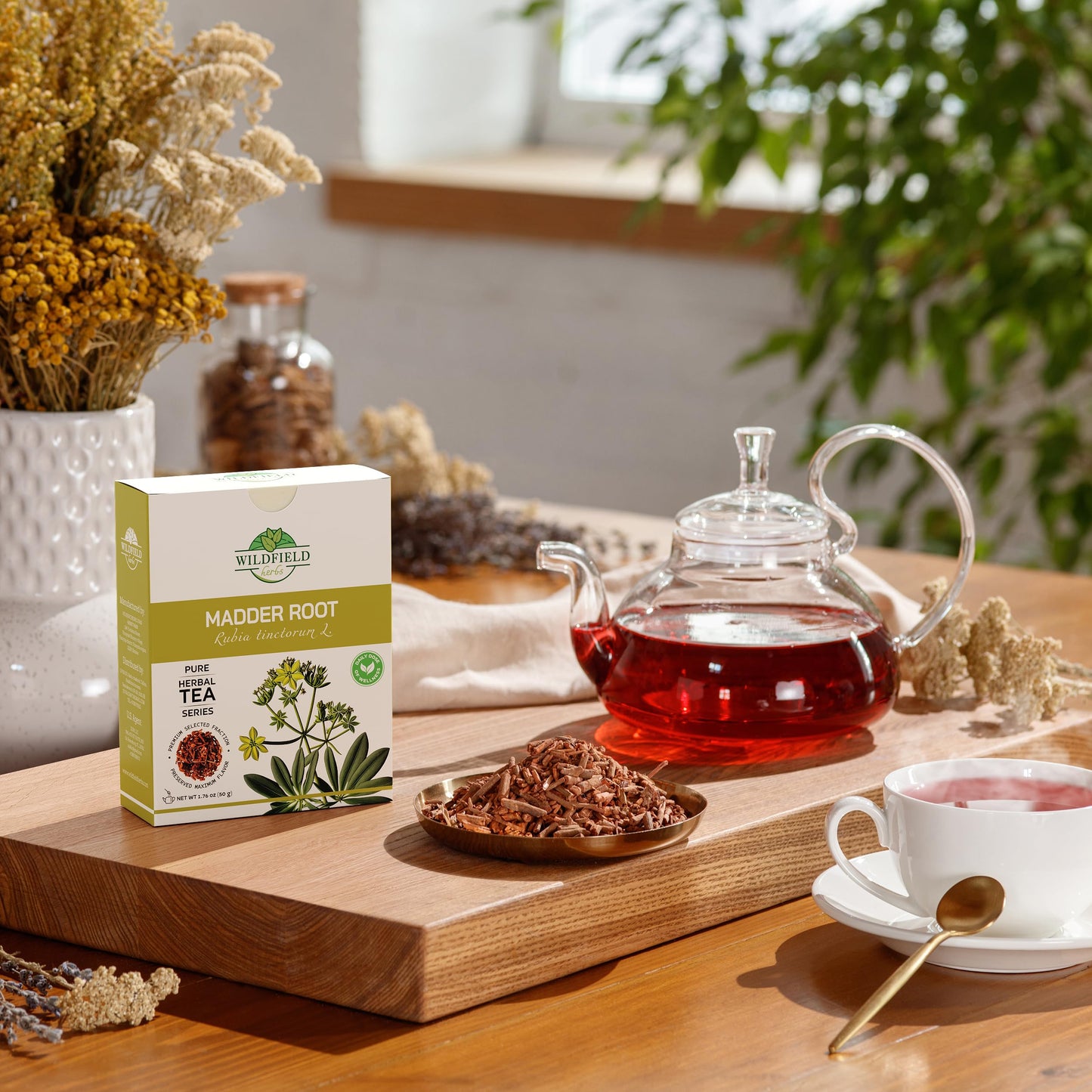 1.8 oz. Madder Root Herb Tea (Rubia Tinctorum) - 50g Dried Cut Madder Roots Herbal Tea Ra  z Rubia M  s Loca