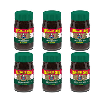 Medaglia D'Oro Instant Espresso, Dark Roast Coffee, 2 Oz (Pack Of 6 Jars)