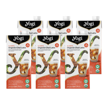 Yogi Barista Classic Organic Chai Latte - 32 Fluid Oz (6 Pack) - Organic Chai Tea Concentrate - Supports Healthy Digestion - Inc
