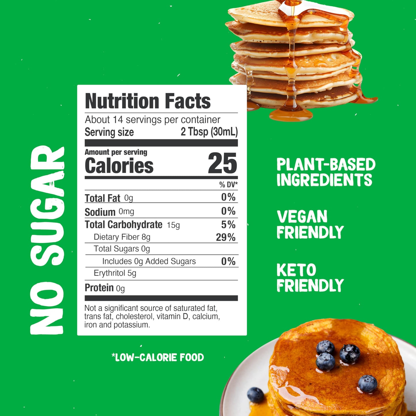 Pyure Organic Maple Flavored Syrup | Sugar-Free Maple Syrup For Pancakes, Waffles, Keto Desserts | 2G Net Carbs, Gluten-Free, Vegan, Plant-Based, Non-Gmo, Diabetic Friendly | 14 Oz Bottle