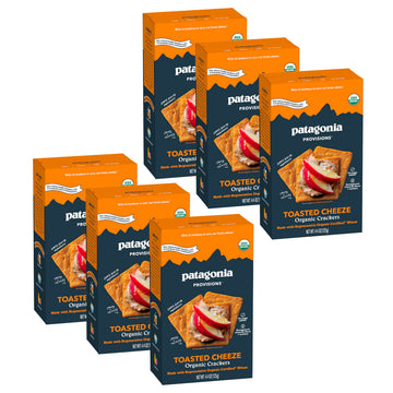 Patagonia Provisions - Toasted Cheeze - Certified Organic Crackers - Non-GMO, Plant-Based, No Added Sugar (6 Pack)