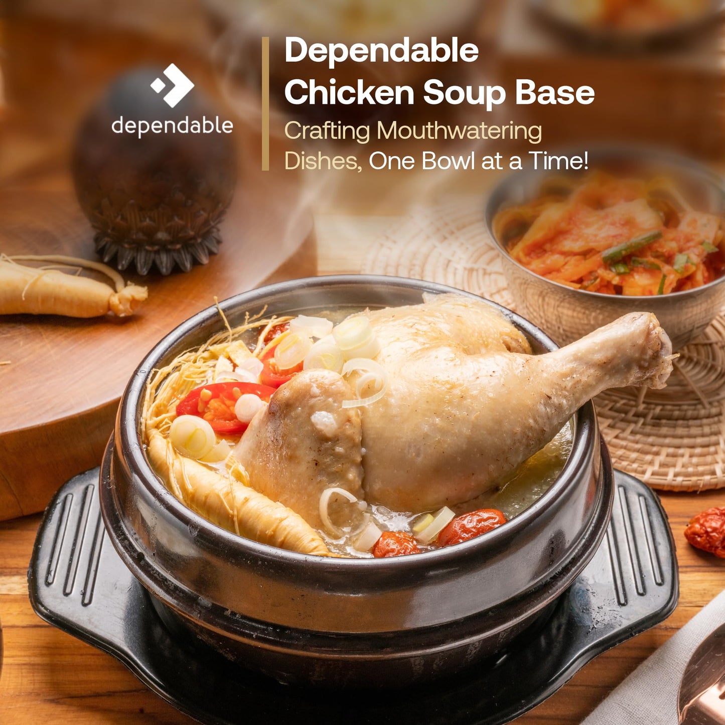 Dependable Food Chicken Soup Base, Chicken Flavor, Gluten Free, 15 Oz Resealable Jar