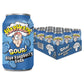 Warheads Soda - Sour Fruity Soda, Blue Raspberry Flavor, 12 Fl Oz Cans, Pack of 12