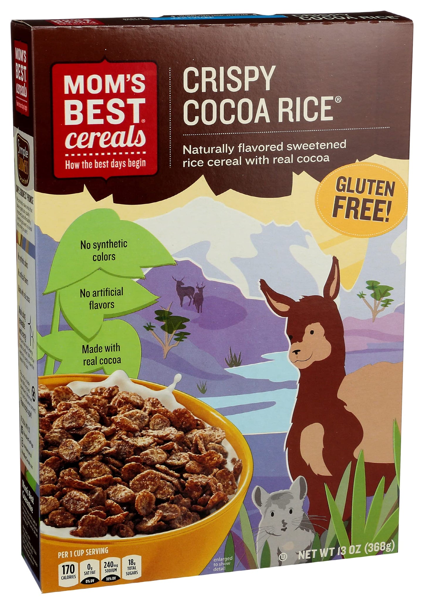 Moms, Breakfast Cereal, Cocoa Rice, 13 Oz
