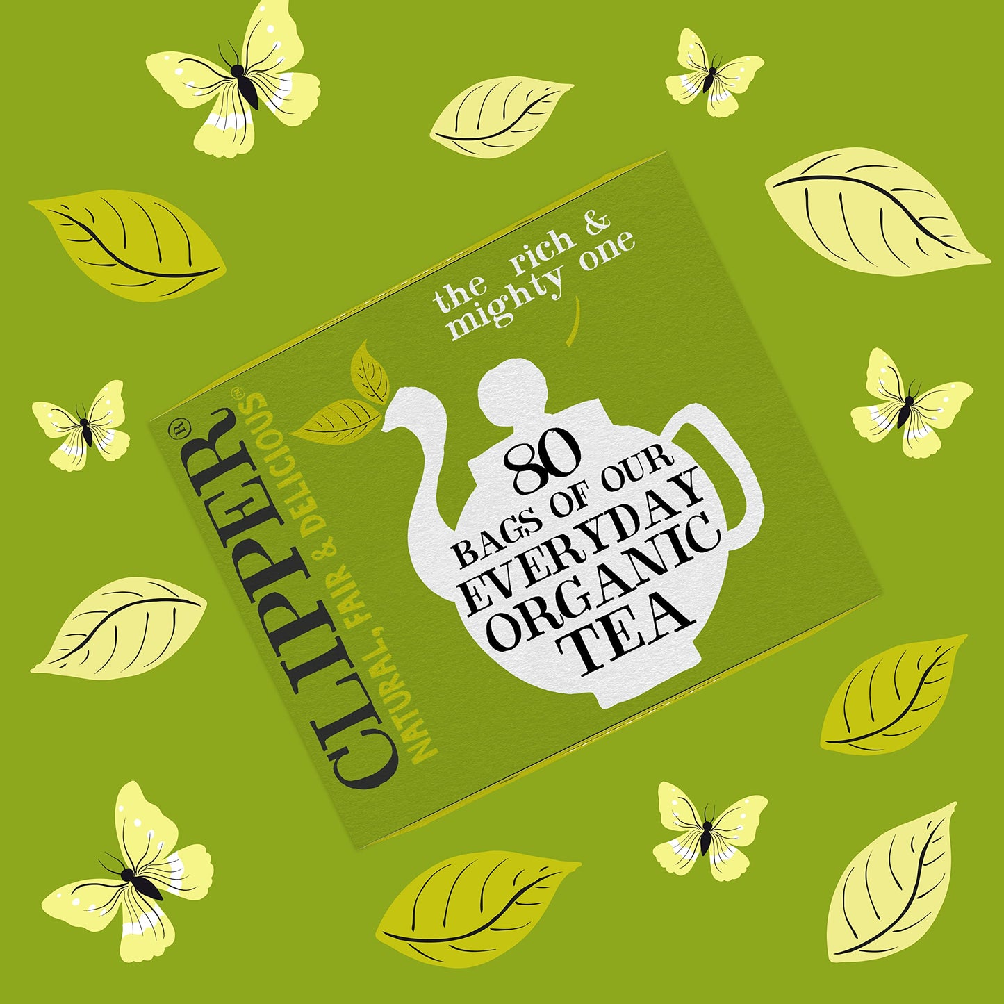 Clipper Organic Fairtrade Everyday - Usda Organic, Non-Gmo, Fair Trade, Sustainable Caffeinated Tea, 1 Pack, 80 Unbleached Tea B
