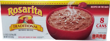 Rosarita Refried Beans, Traditional, 16 Ounce (Pack of 8)