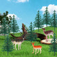 Hooqict 15Pcs Deer Christmas Tree Cake Topper With Tree Deer Figurines Hunting Cake Decorations For Winter Forest Woodland Birthday Party Supplies Animals Christmas Decorations