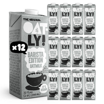 Oatly Barista Edition Oat Milk - Crafted for Coffee | Dairy-Free, Plant-Based, Shelf-Stable Milk that makes Perfect Foam (32 oz,