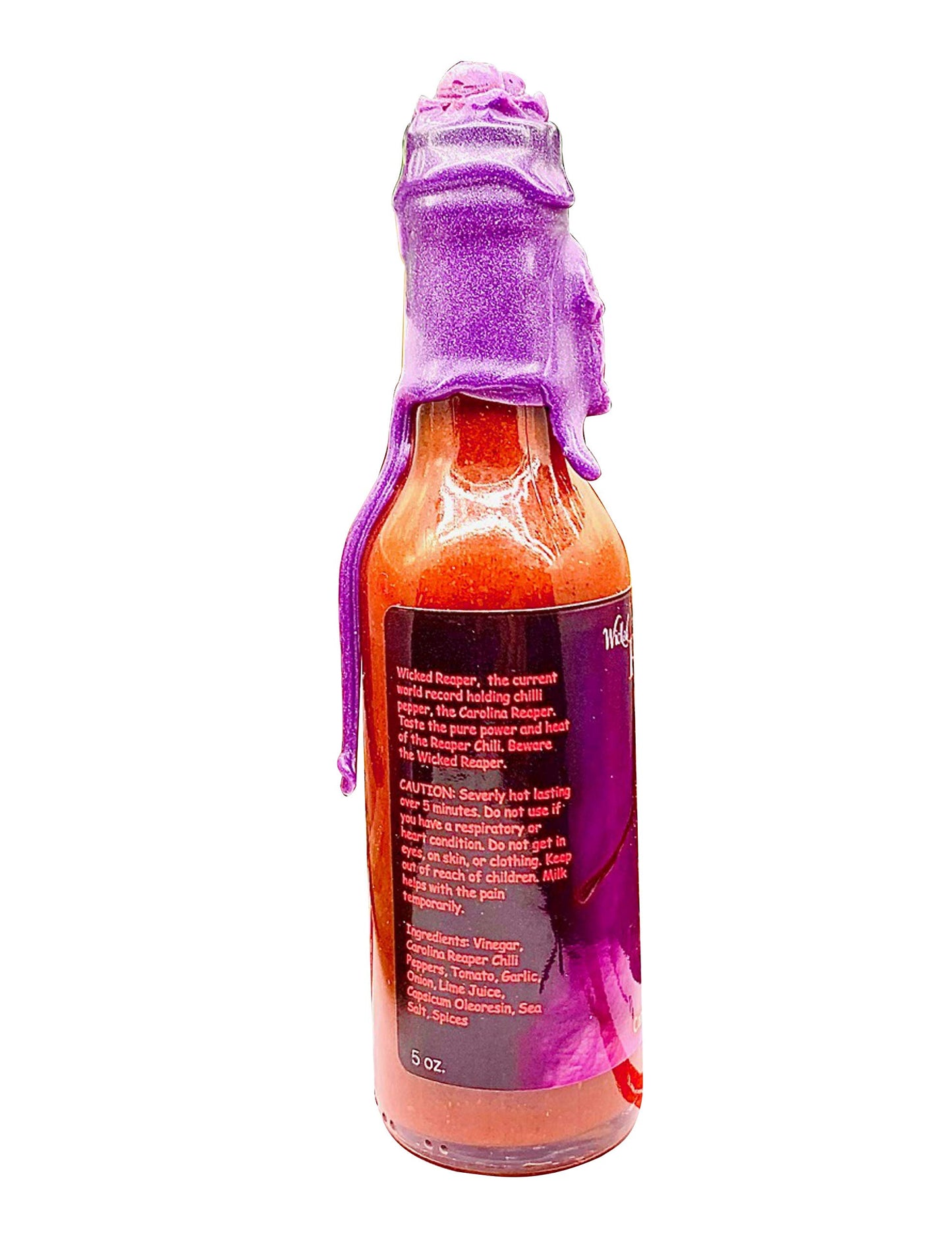 Wicked Reaper Reserve Worlds Hottest Chili Pepper Carolina Reaper Hot Sauce (Purple)