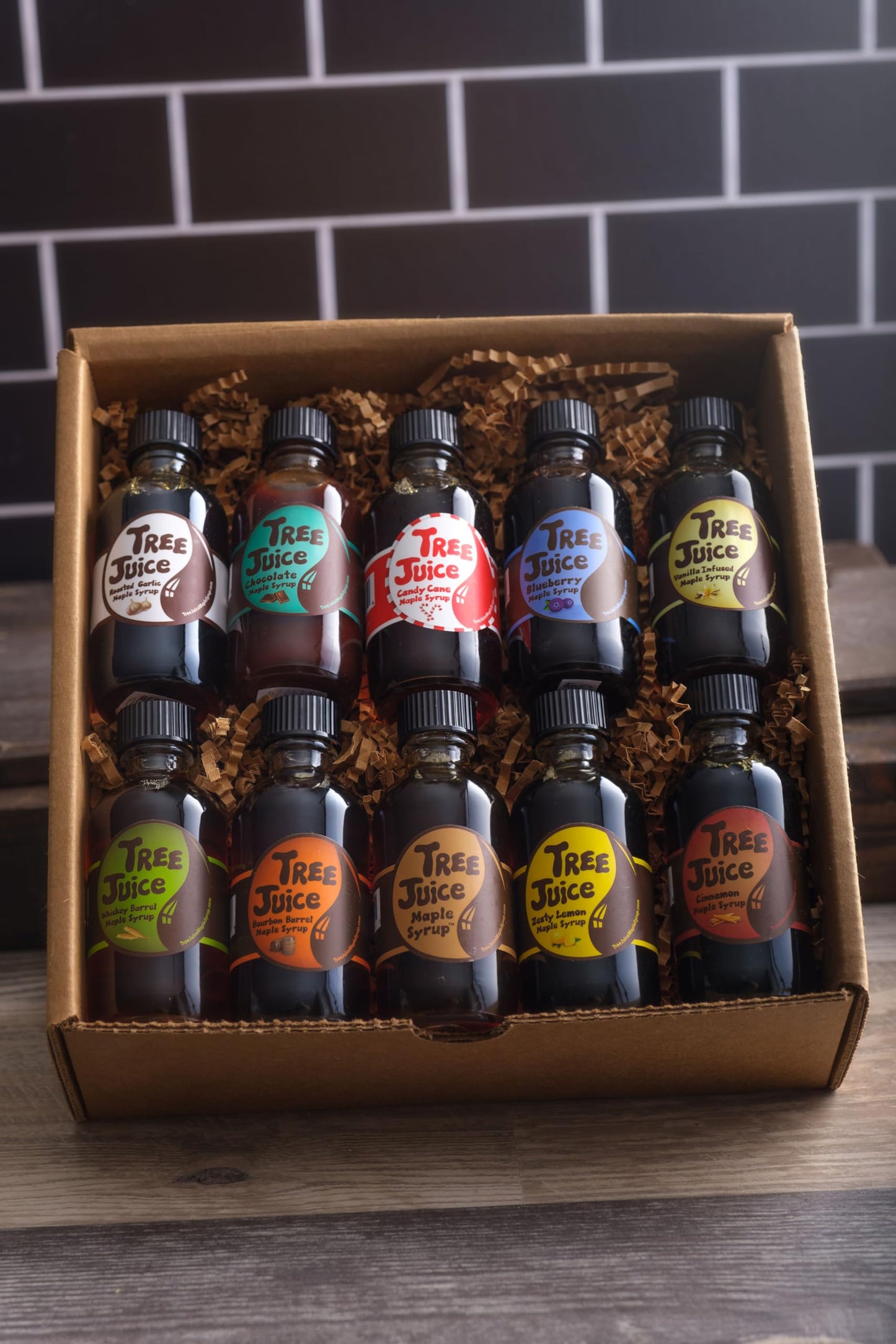 Tree Juice Maple Syrup Gift Box | Gift For Birthdays, Corporate, Holidays, And More | 10-2 Ounce Bottles