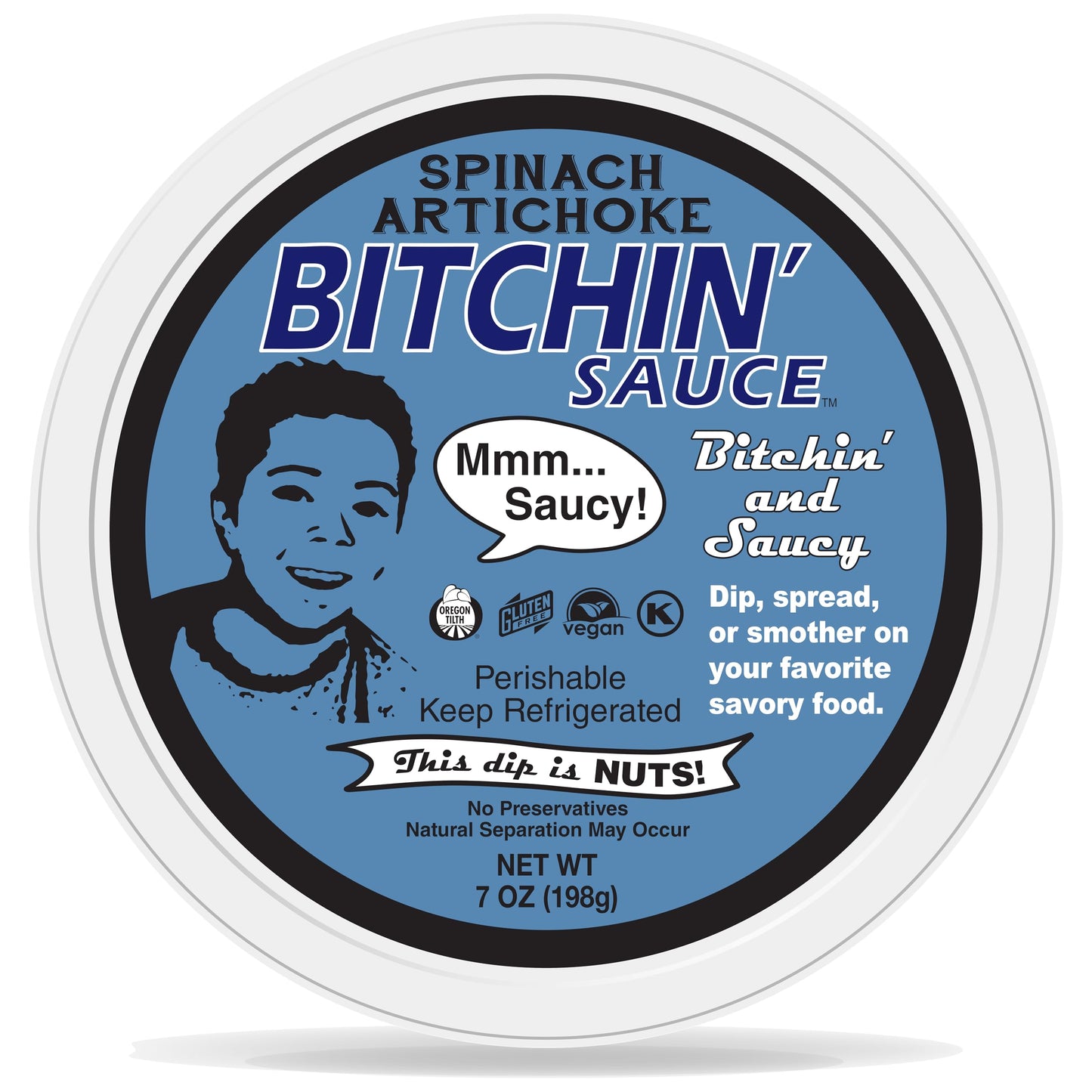 Spinach Artichoke Bitchin Sauce, 7oz - The Almond Dip