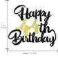 Klionjor 44Th Happy Cake Topper Happy Birthday Cake Decoration 44Th Birthday Party Decoration Gift Plugin (44) Black Gold