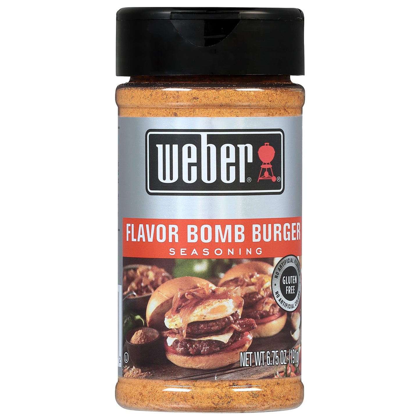 Weber Flavor Bomb Burger Seasoning, 6.75 Ounce Shaker, Pack of 6, Model 1151247