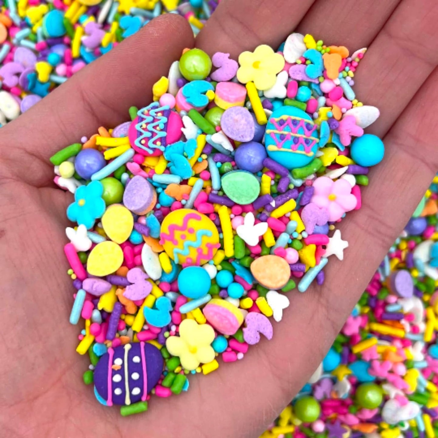 Easter Egg Sprinkle Mix | Spring Pastel Edible Decorations | Bulk | Simply Sucre (16 Oz Jar)