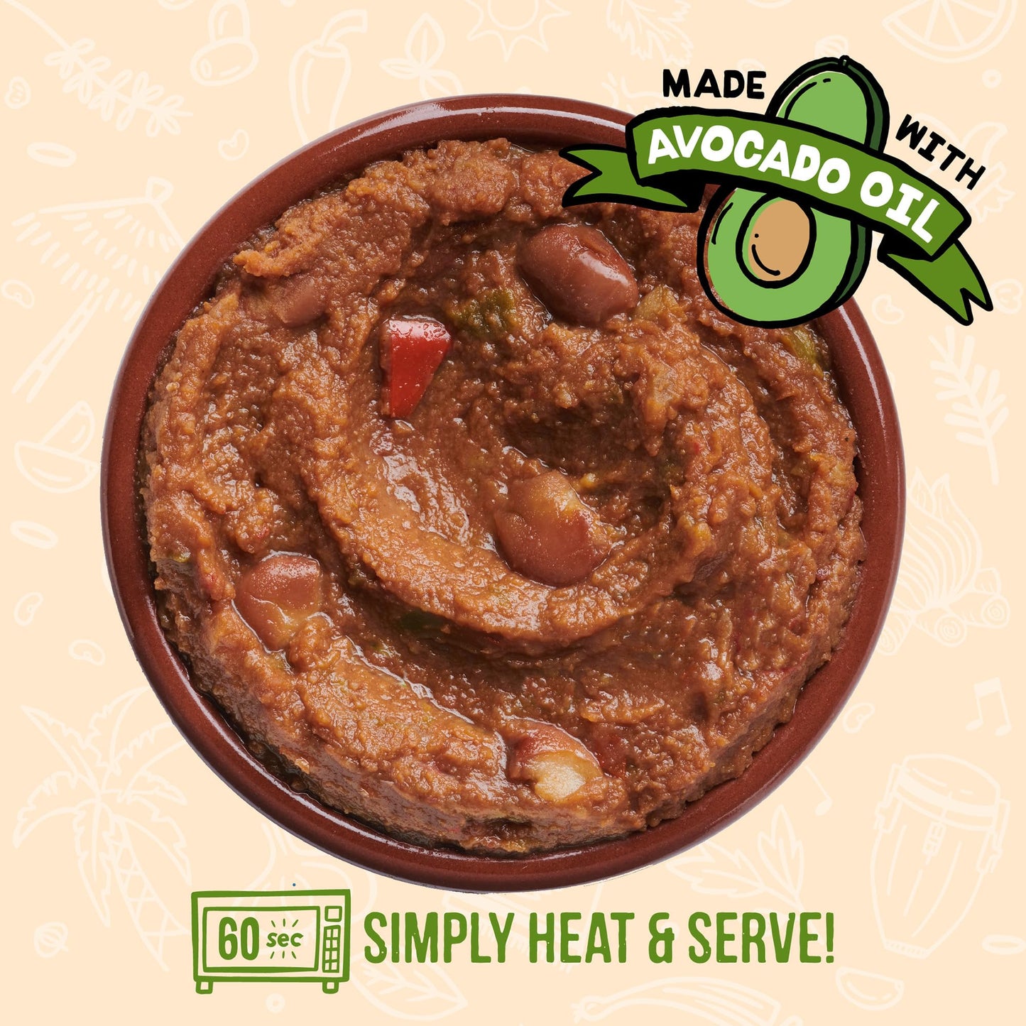 A Dozen Cousins Seasoned Refried Beans, Vegan Pinto Beans, Non-GMO, 10 Ounce (Pack of 8)