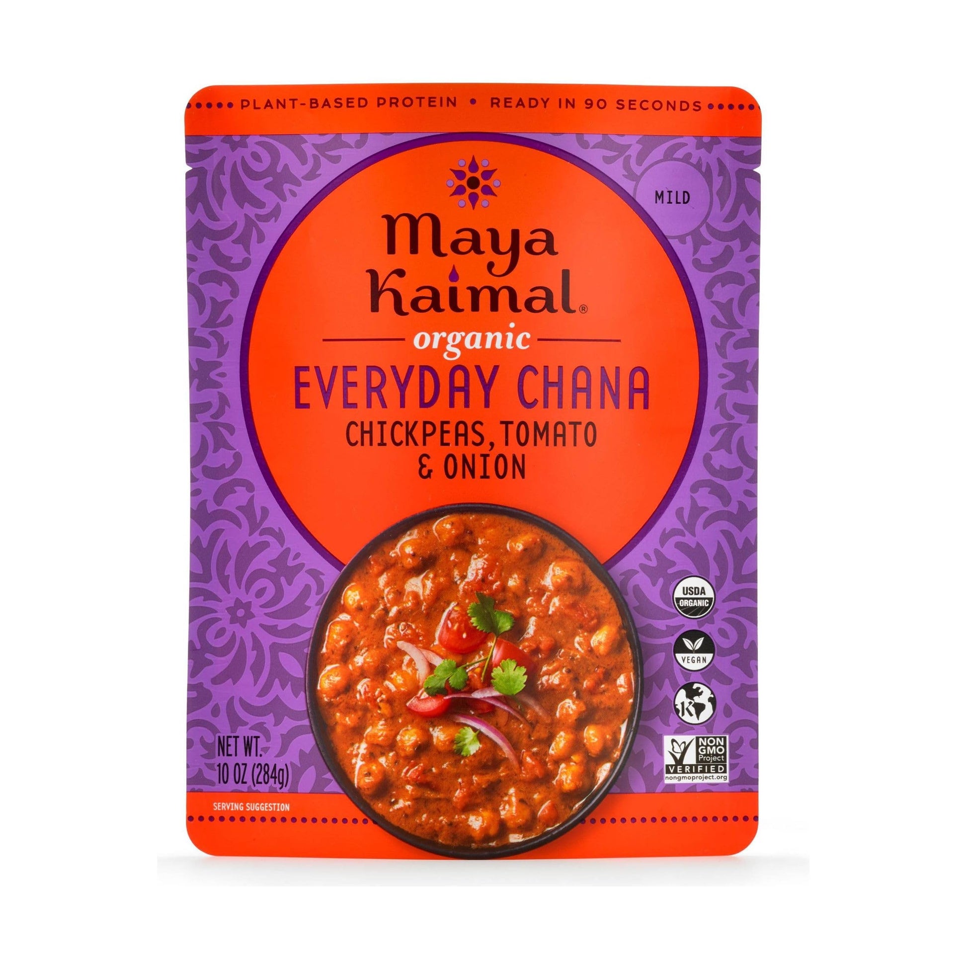 MAYA KAIMAL Organic Everyday Chana with Tomato + Onion, 10 OZ