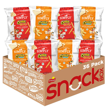 Simply, Cheetos White Cheddar Puffs & Crunchy Variety Pack, 0.875 Ounce (Pack Of 36)