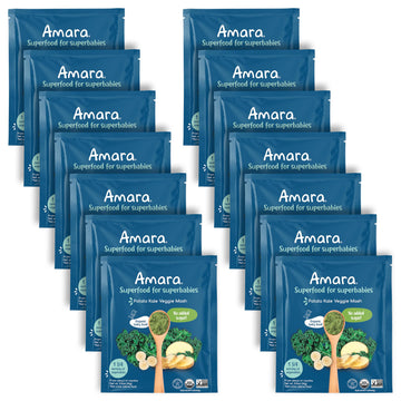 Amara Organic Baby Food - Stage 2 - Kale Potato - Baby Cereal to Mix With Breastmilk, Water or Baby Formula - Shelf Stable Baby 