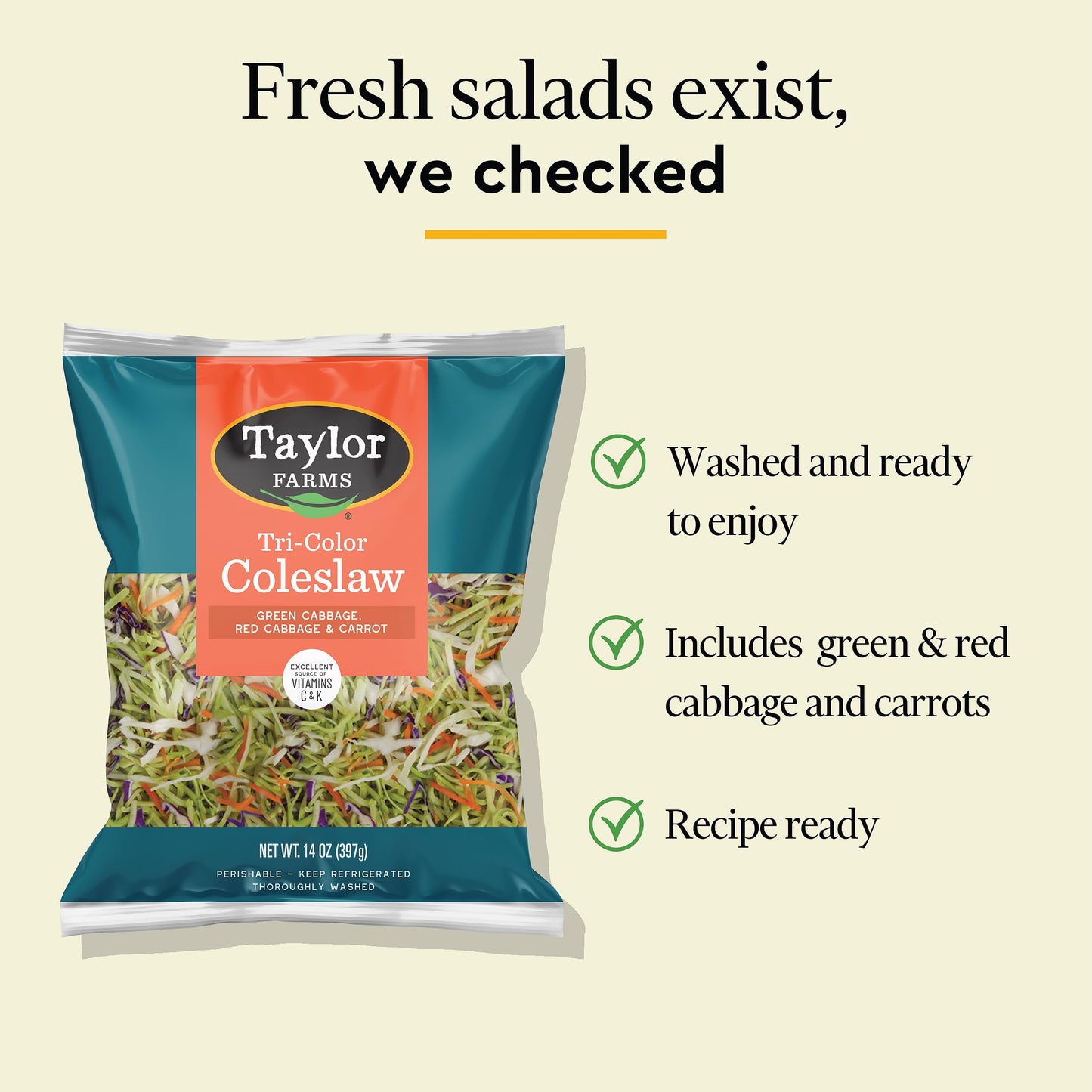 Taylor Farms Coleslaw Kit 14oz