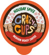 Crazy Cups Flavored Coffee Pods, Holiday Spice  Blend, Single Serve Coffee For Keurig K Cups Machines, Hot Or Iced, Medium Roast