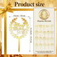 Macarrie 40 Pcs Birthday Cake Topper Set, Gold Acrylic Glitter Decor, 20 Different Shapes