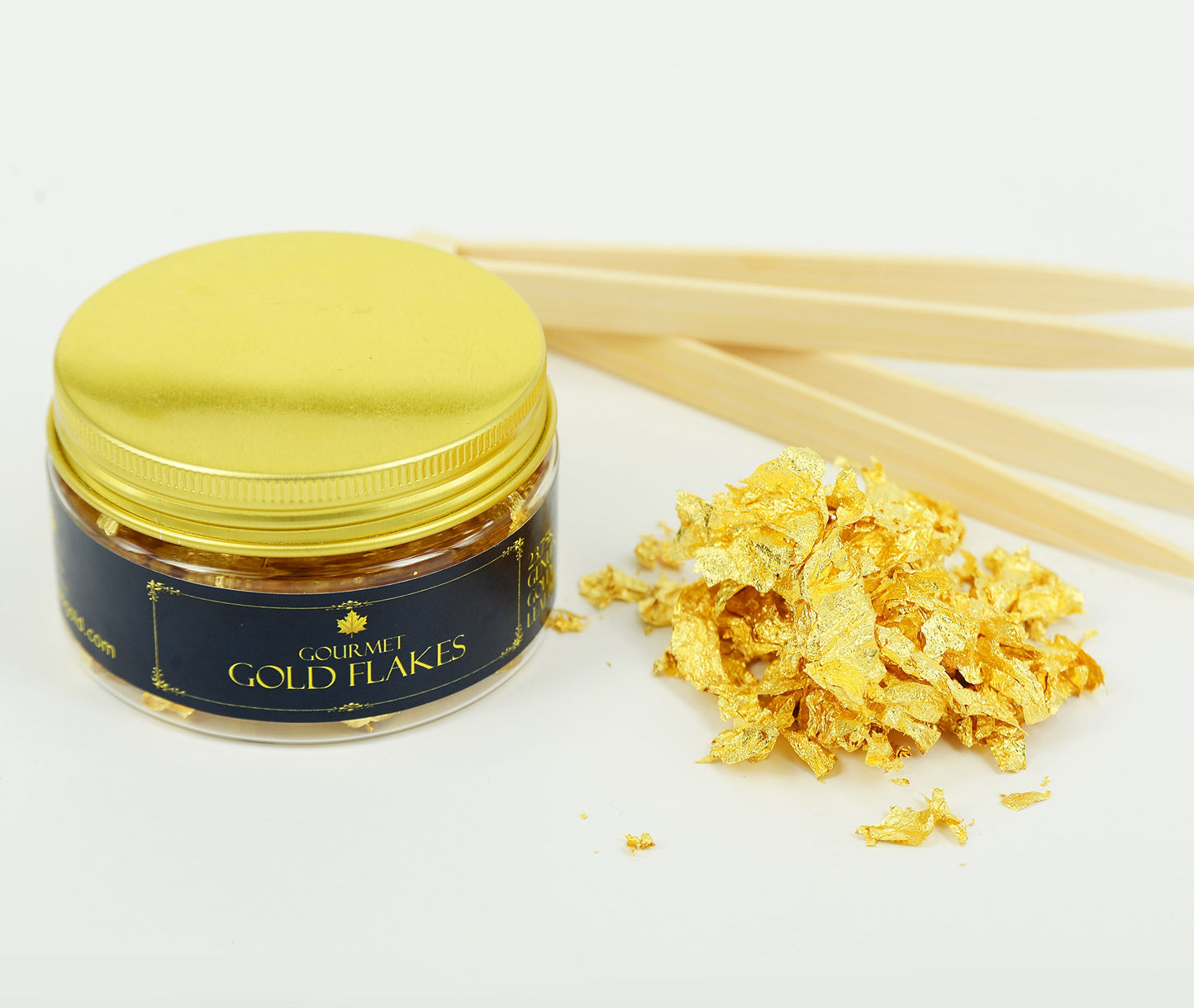 Barnabas Blattgold Genuine Edible Gold Flakes,150Mg/Jar, Edible Gold Leaf For Cake Decorations, For Baking, For Drinks And For Food
