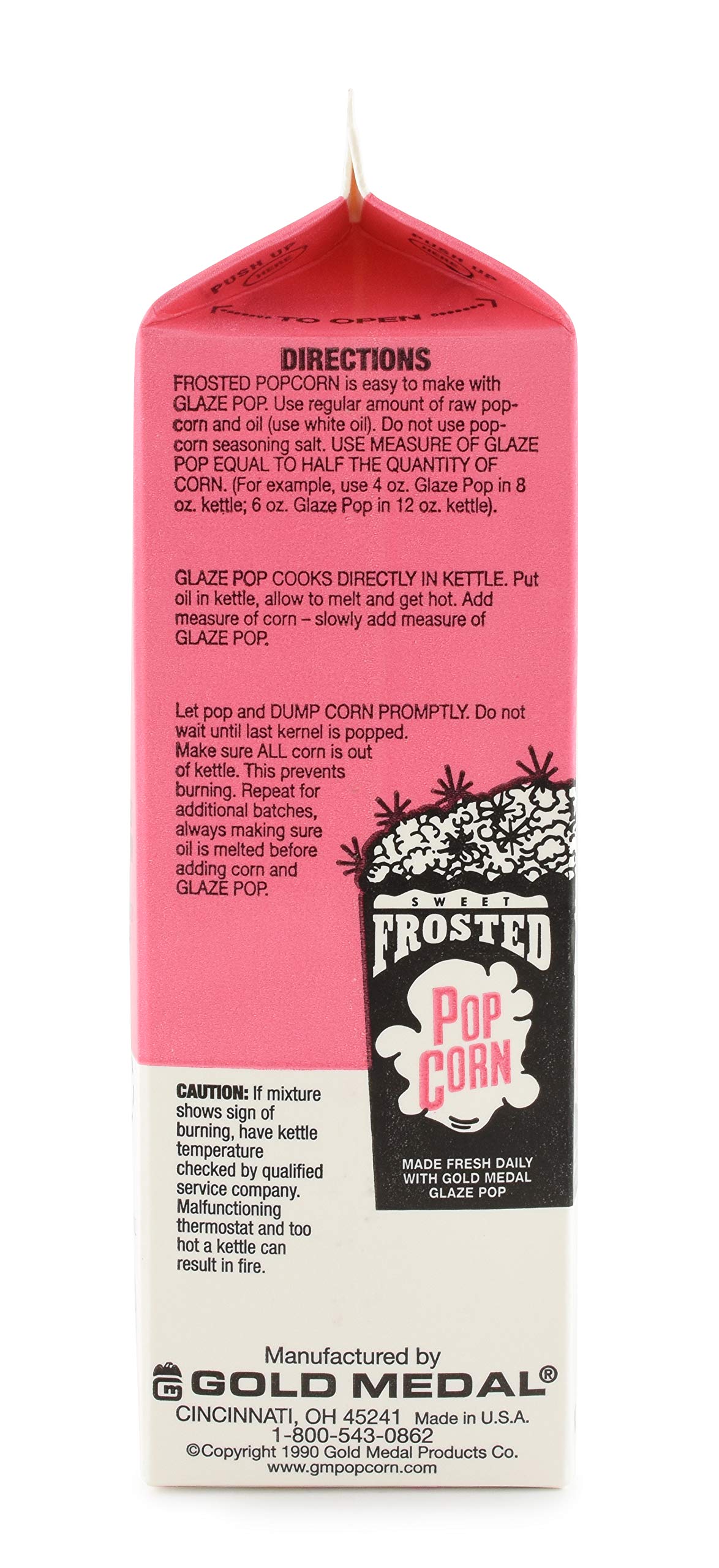 Gold Medal Cherry Pink Glaze Pop Frosted Popcorn Mix, 28 oz, 12 Count, 2.33 oz per pack