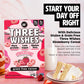Plant-Based and Vegan Breakfast Cereal by Three Wishes - Strawberry, 4 Pack - More Protein and Less Sugar Snack - Gluten-Free, G