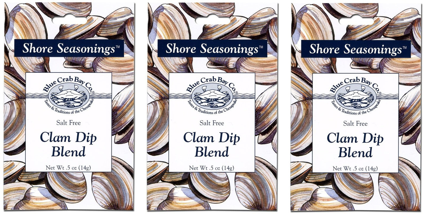 Blue Crab Bay Co. Seafood Dip Blend, Clam Flavor, 0.5 Oz, Pack of 3
