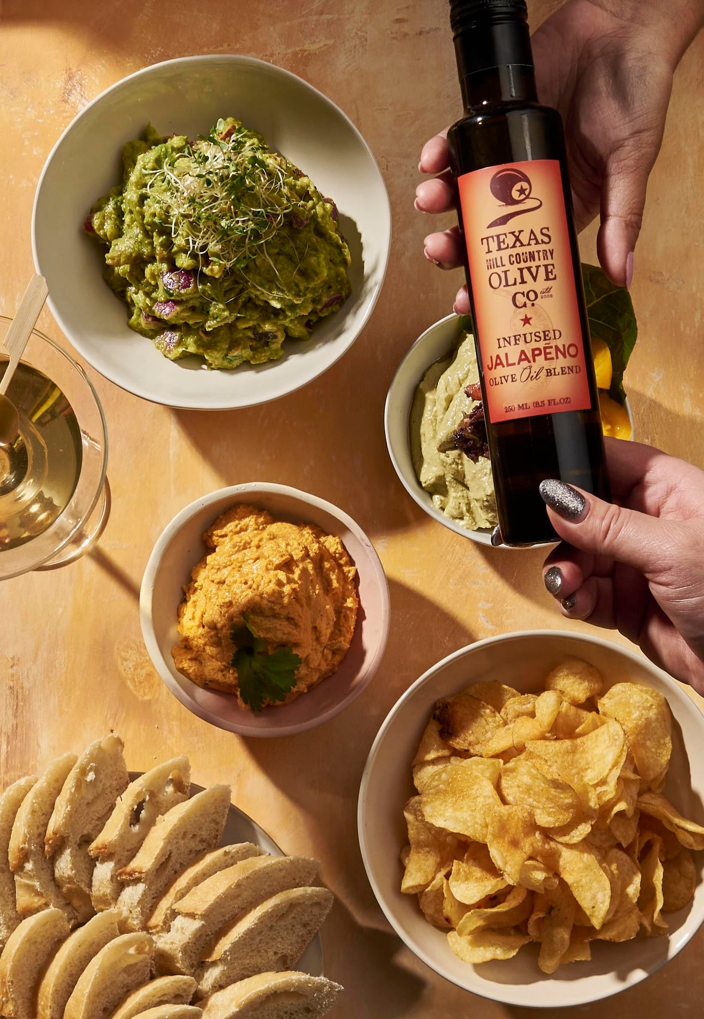 Texas Hill Country Olive Co Jalapeno Infused Olive Oil, Cold Pressed Gourmet EVOO, 8.5 oz, No Artificial Flavors, Made in Texas