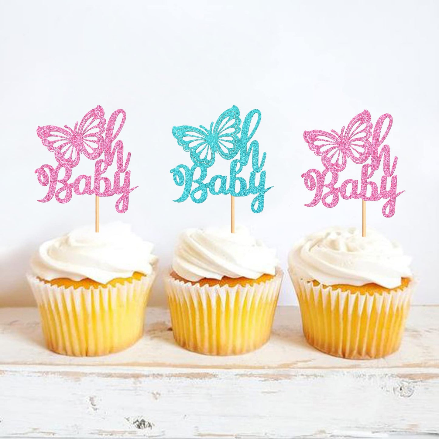 Ercadio 24 Pack Cupcake Toppers Picks Assembled Decors Glitter For Theme Kids Birthday Party