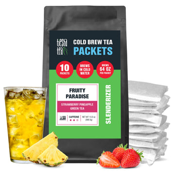 Tiesta Tea - Fruity Paradise Cold Brew Tea - Strawberry Pineapple Green Tea - Loose Leaf Tea Blend - Medium Caffeinated Iced Tea