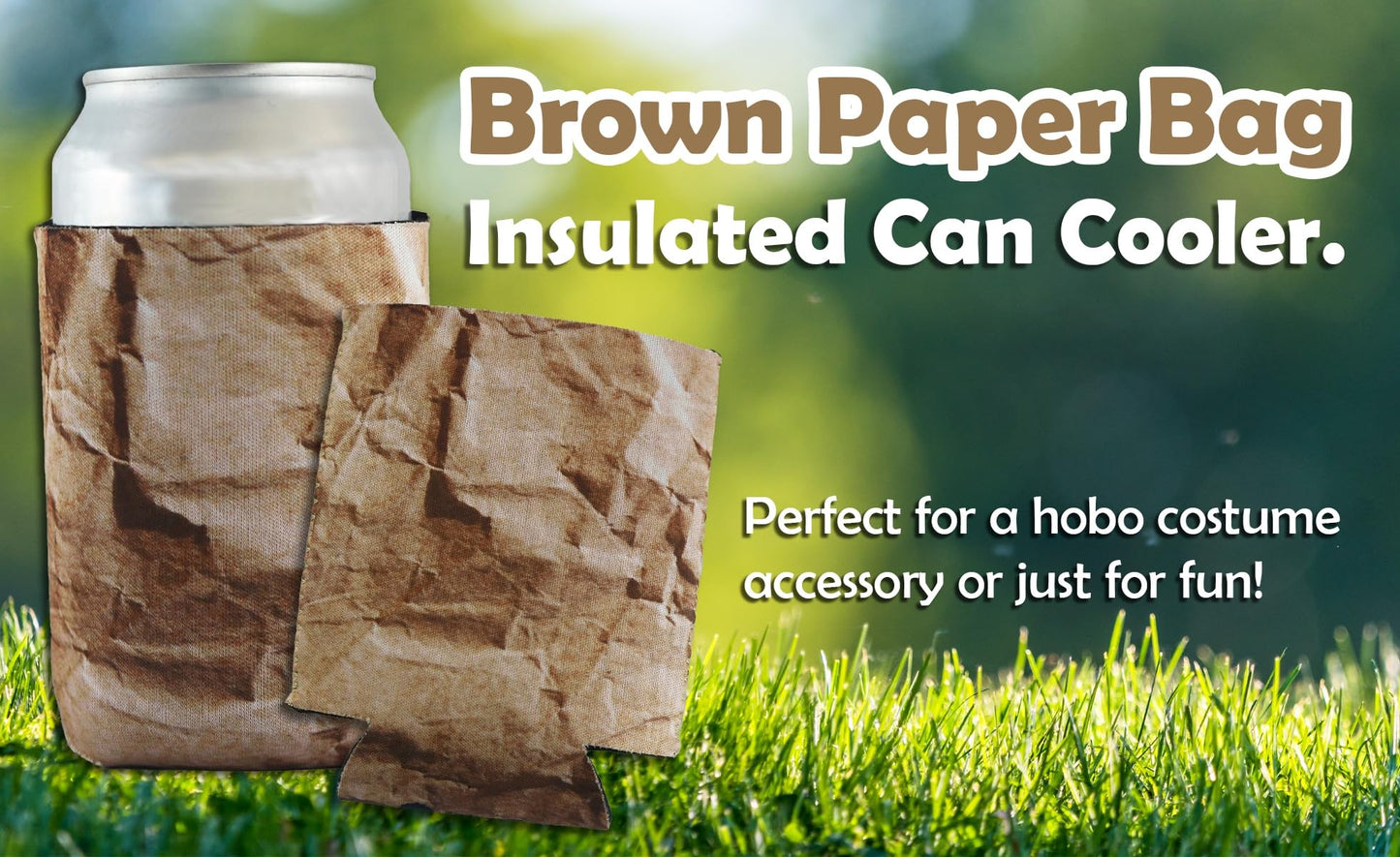 Brown Paper Bag Can Insulated Can Drink Cooler (Size - 12 oz.)
