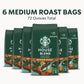 Starbucks Ground Coffee House Blend, Medium Roast, 12 oz bags, Pack of 6, 100% Arabica